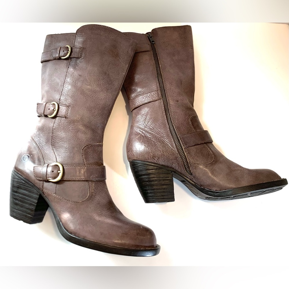 Born Maleri Brown Leather Boots Sz 9.5M